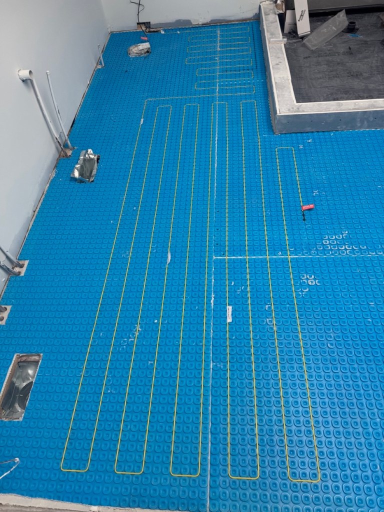 Indoor floor heating installation by HomeTech Secure