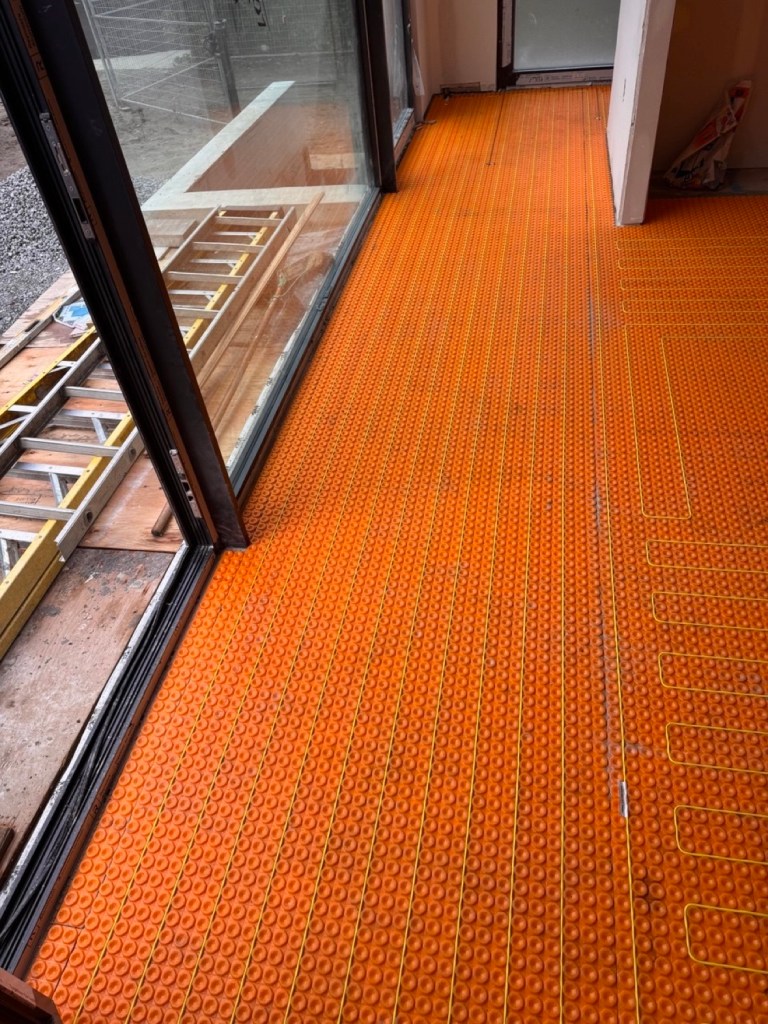 Indoor floor heating installation by HomeTech Secure