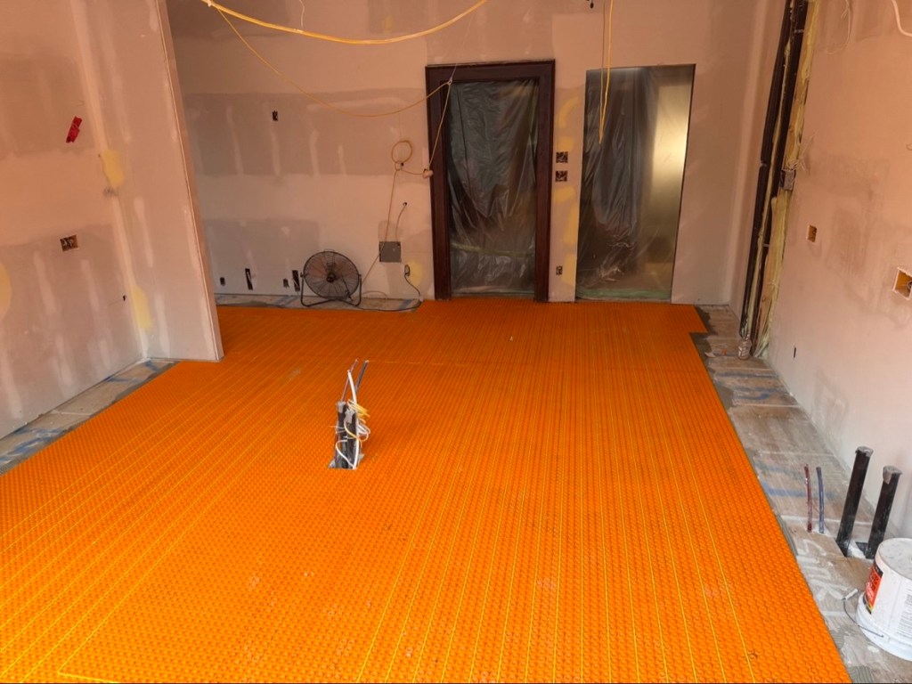 Indoor floor heating installation by HomeTech Secure