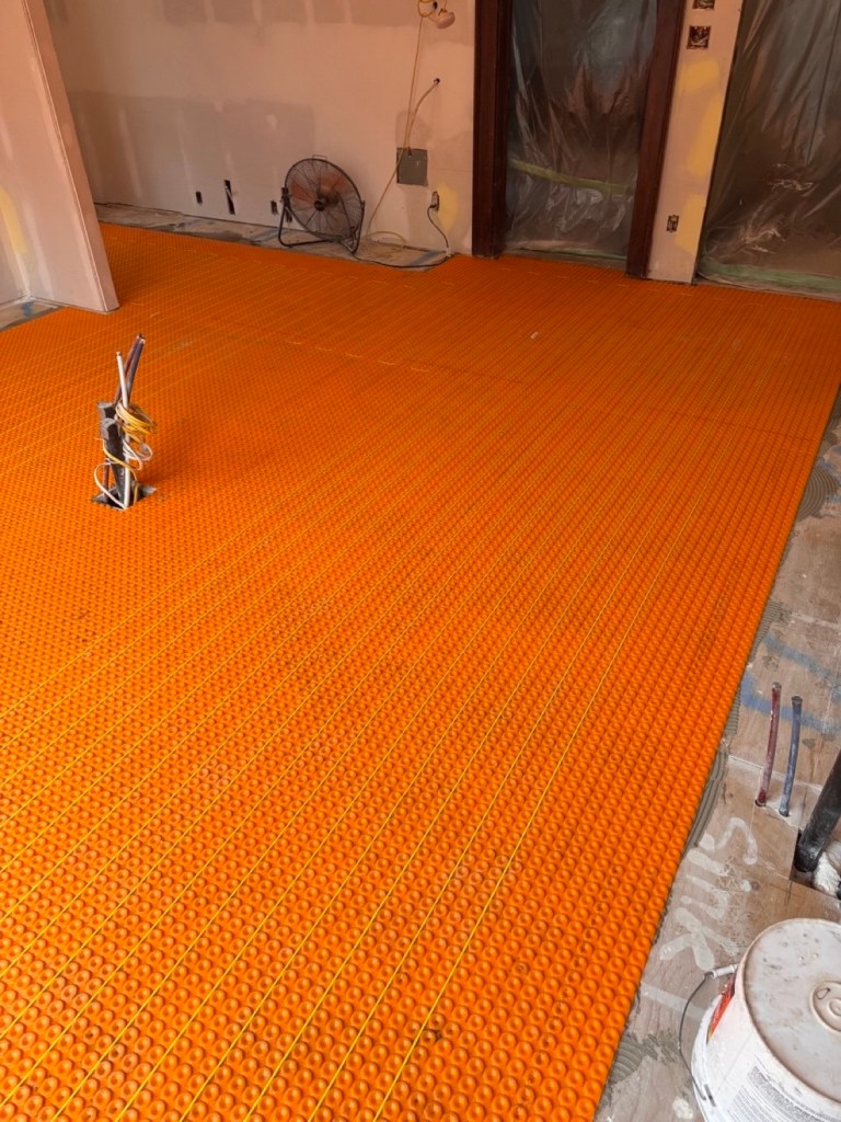 Indoor floor heating installation by HomeTech Secure